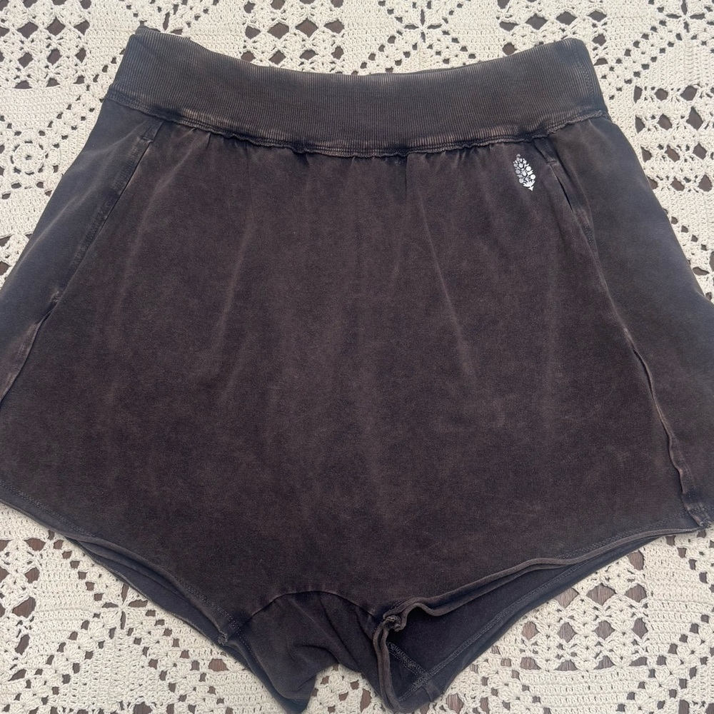 FP Movement by Free People Washed Black Hot Shot Harem Shorts